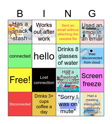 WFH Bingo Card