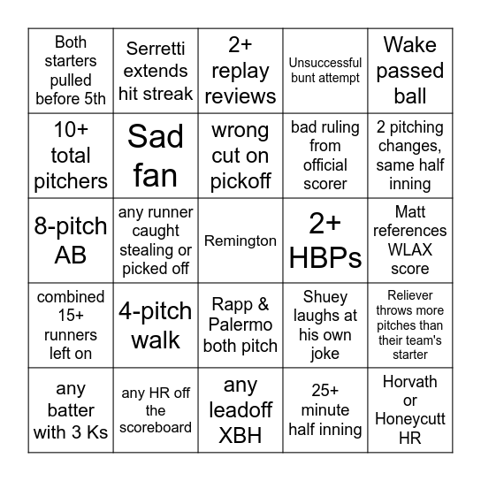 Bingo Card