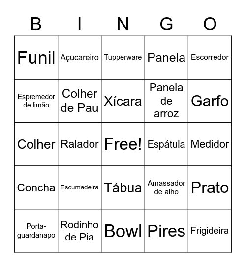 Chá da Mari Bingo Card