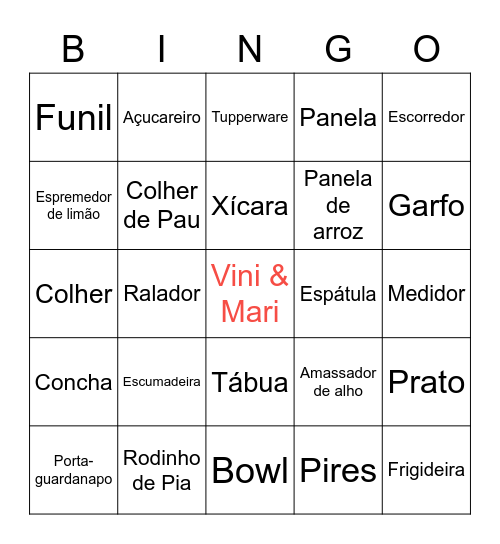 Chá da Mari Bingo Card