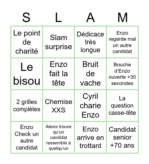 LE BINGO Card