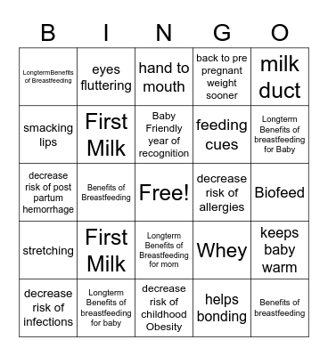 BFUSA Bingo Card