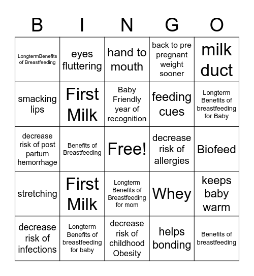BFUSA Bingo Card