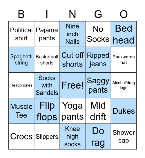 Job Fair Bingo Card