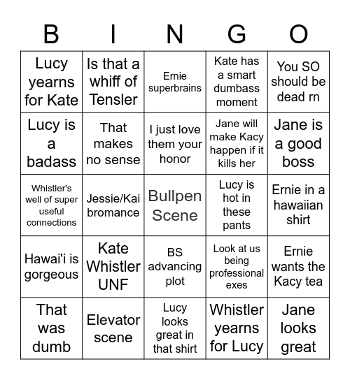 NCIS:H 1x20 Switchback Bingo Card