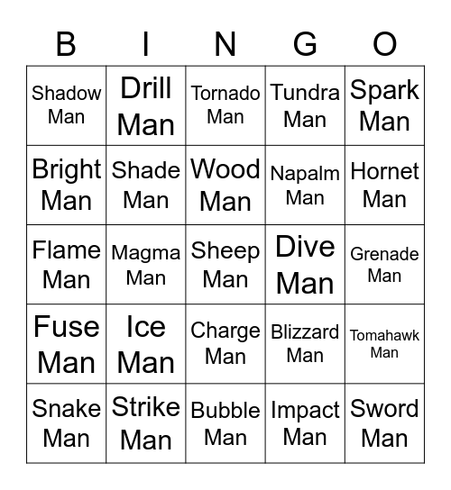 Glace's Bingo Card (Round 1) Bingo Card