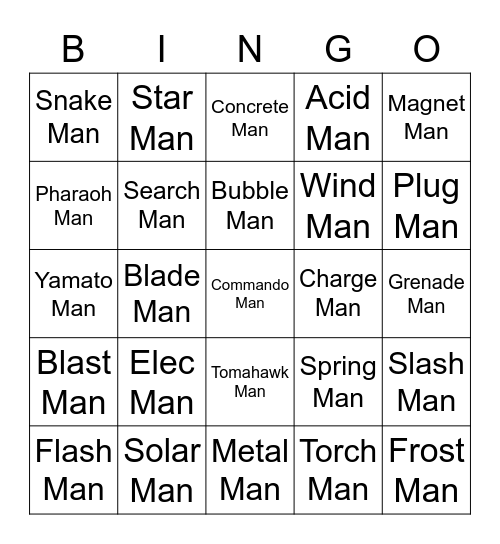 Kendo's Bingo Card (Round 1) Bingo Card