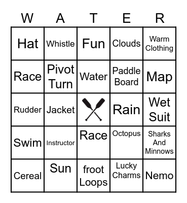 Young Kids Summer Camp Bingo Card