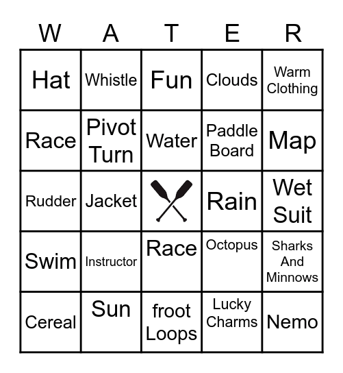 Young Kids Summer Camp Bingo Card