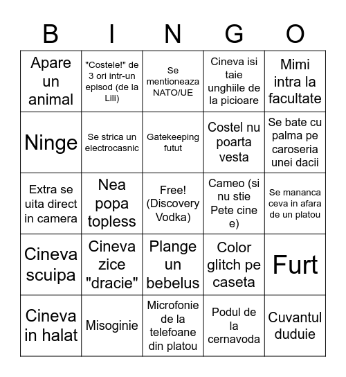 La Bloc 3 Bingo Card