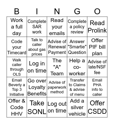 January Week 3 Bingo Card