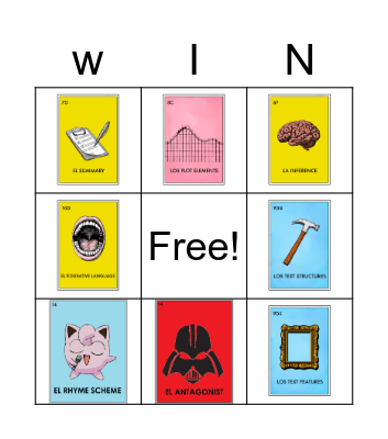 STAAR LOTERIA Bingo Card