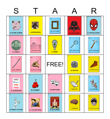 STAAR REVIEW LOTERIA! Bingo Card