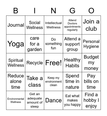 Harambee Bingo Card