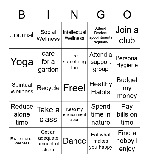 Harambee Bingo Card