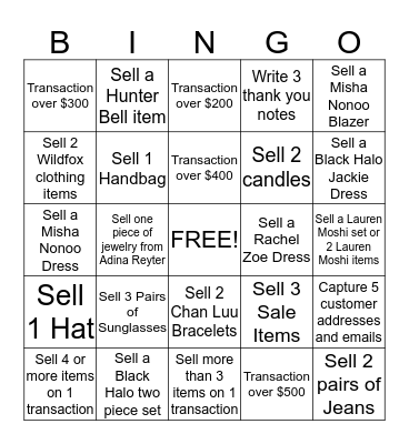 MAX & RILEY BINGO Card
