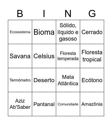 Contraturno 7ºano Bingo Card
