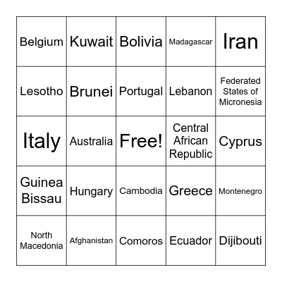 Bingo Card