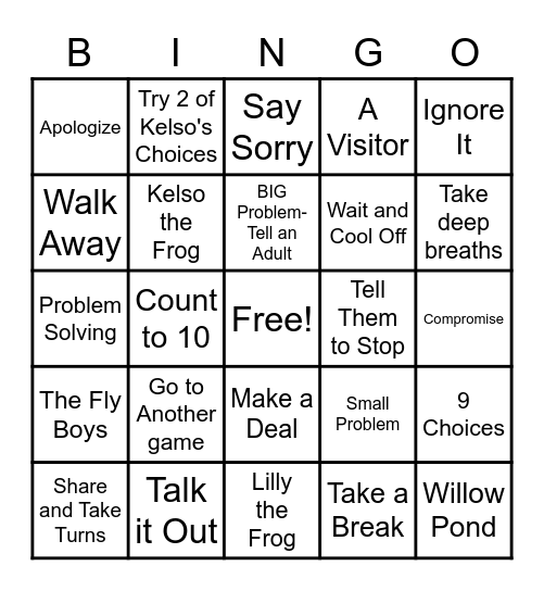 Kelso's Choices BINGO! Bingo Card