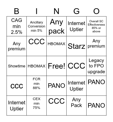 Spring into Action Bingo Card