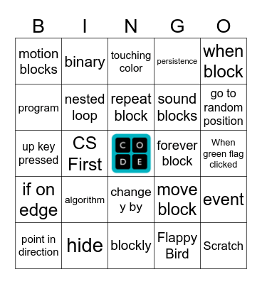 Programming Bingo Card