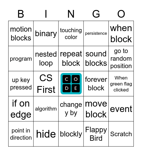 Programming Bingo Card