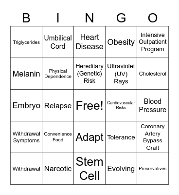 Hot Topics Bingo Card