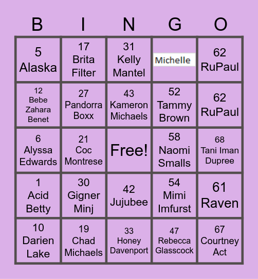 HUD FedQ Bingo Card