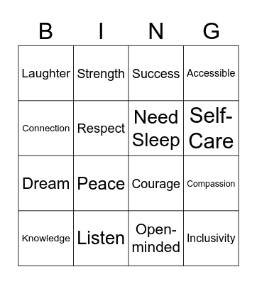 committee Bingo Card