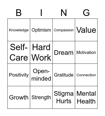 MH Bingo Card