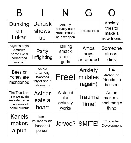 D&D BINGO Card