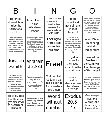OT Assessment 2022 Bingo Card