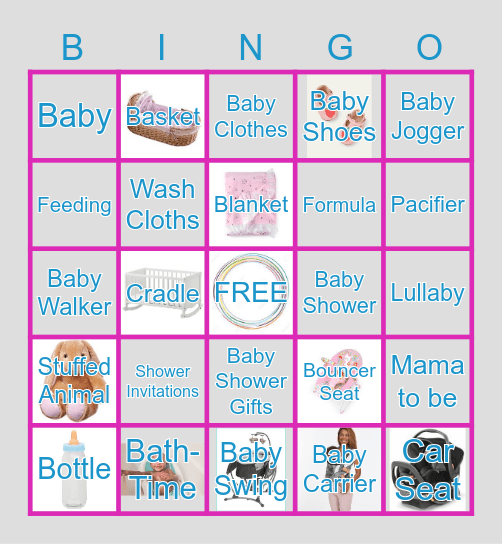 Welcome Baby Bingo Card