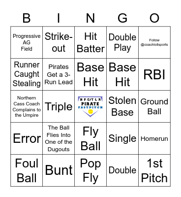 SOFTBALL BINGO Card