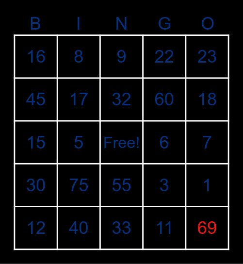 Aljon Andino Bingo Card