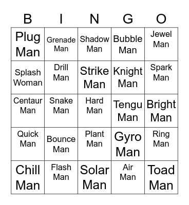 Irri Round 2 [Robot Masters] Bingo Card