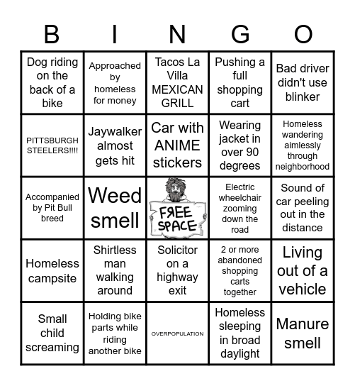 BAKERSFIELD BINGO Card