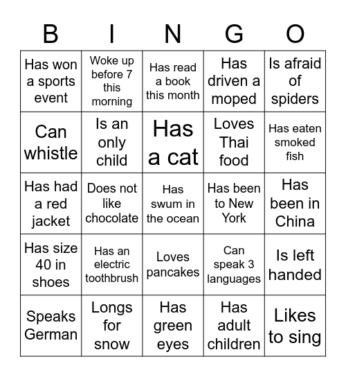 Mingelbingo Card