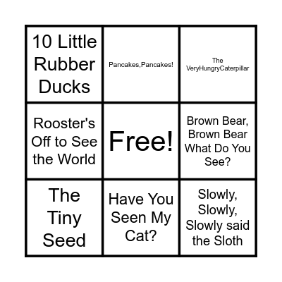 Eric Carle Bingo Card