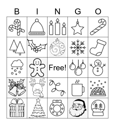 Christmas in July Bingo Card