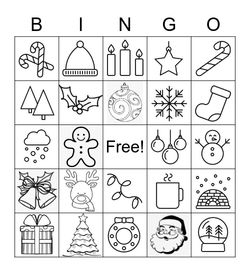 Christmas in July Bingo Card