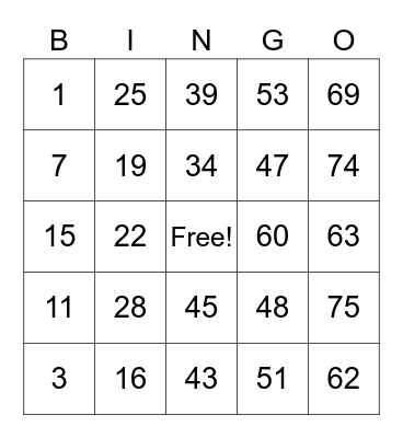 VISAYA, THONE GREGOR D. Bingo Card