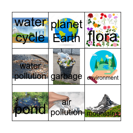 Project Earth Bingo Card