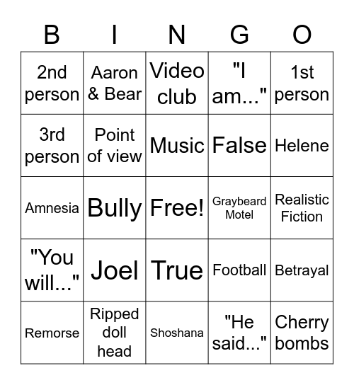 Restart Bingo Card