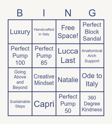 Sarah Flint Bingo! Bingo Card