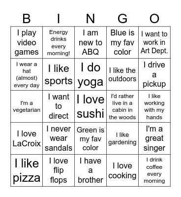 Icebreaker Bingo I Bingo Card