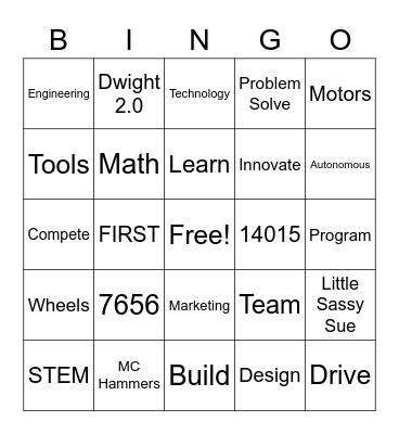 MC Hammers Bingo! Bingo Card