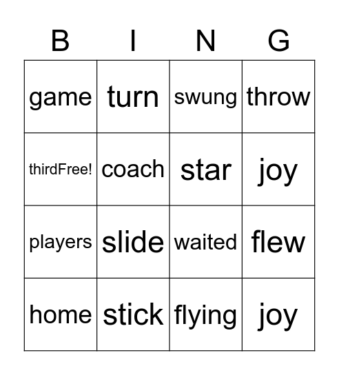 Practice Bingo Card