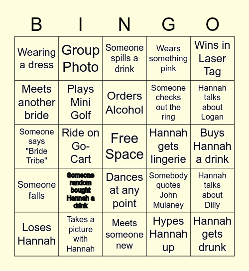 Google Docs Bingo Card