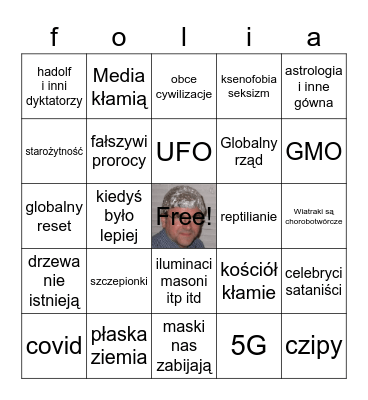 foliarskie bingo Card